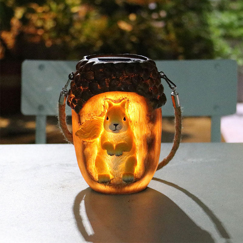 Squirrel Figurine Gift Solar Lamp