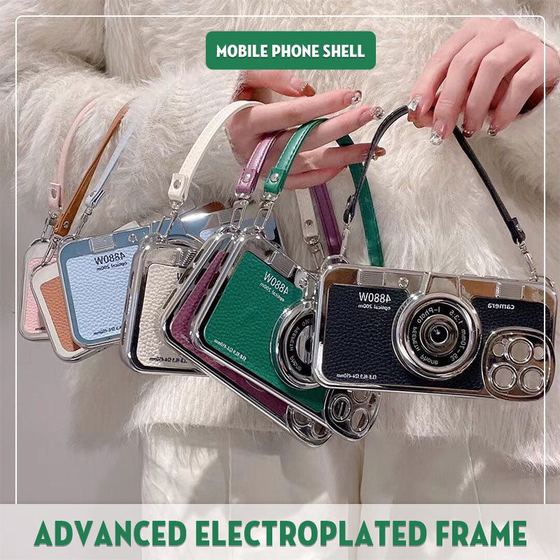 Electroplated Camera Phone Case With Hand Strap