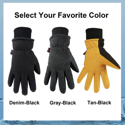 Deerskin Warm And Cold Ski Gloves