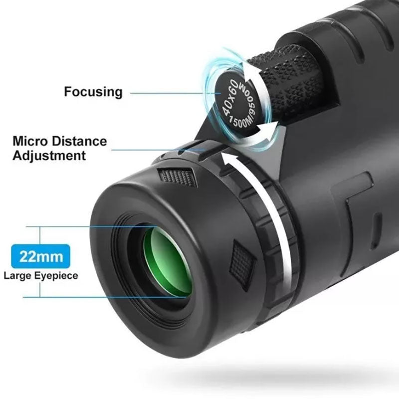 HD Monocular with Smartphone Holder