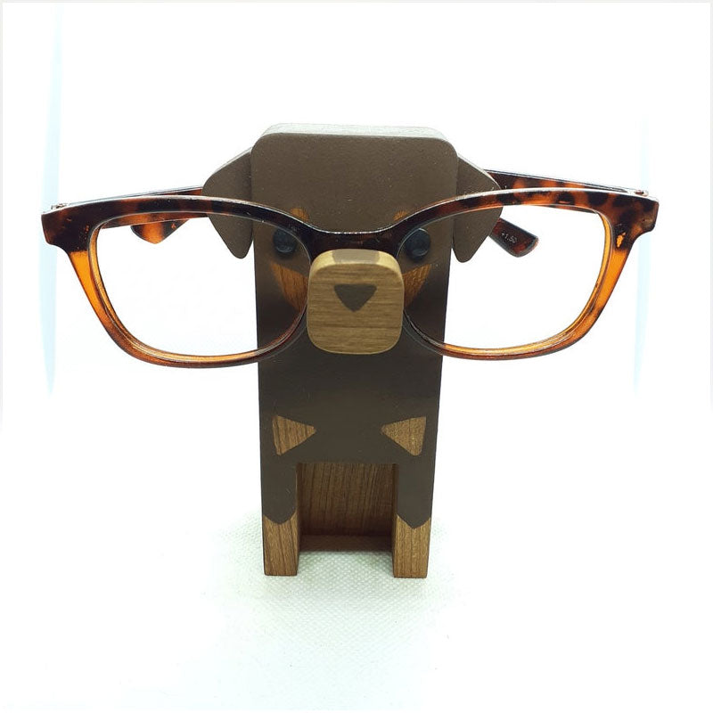 Handmade Doberman Eyeglasses Stand