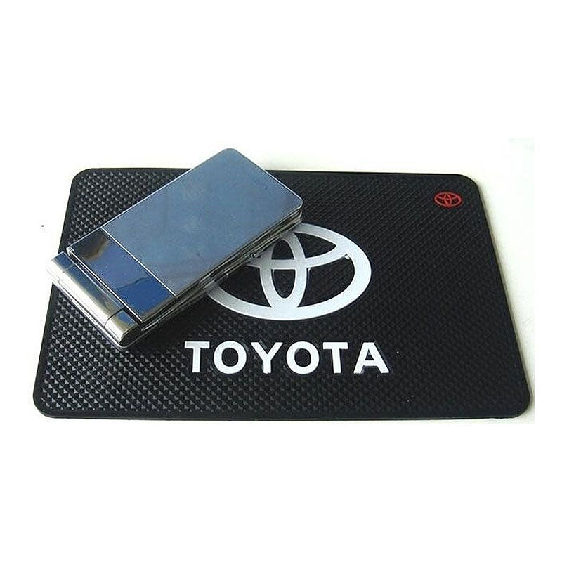 Automotive anti-skid pad with logo vehicle mounting pad