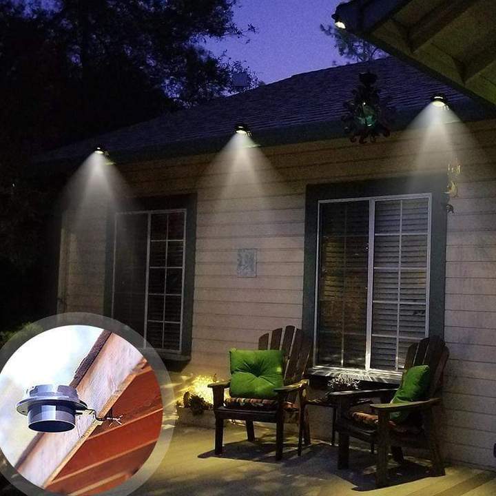 Solar-powered Gutter Lights