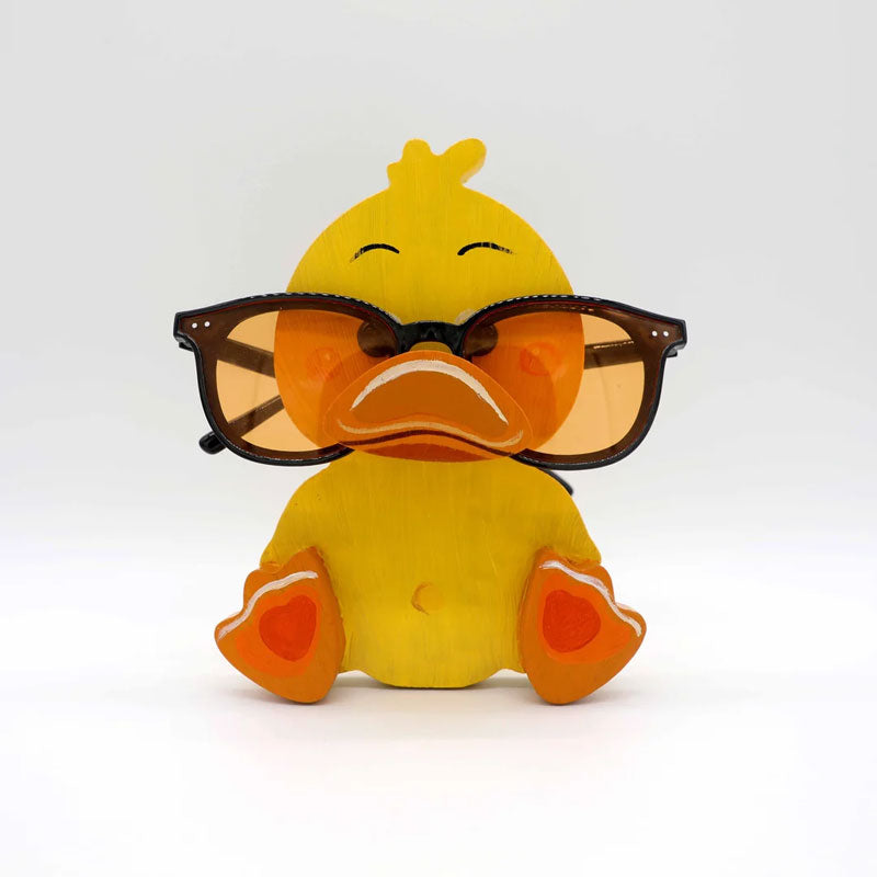 Little Yellow Duck Wooden Glasses Stand