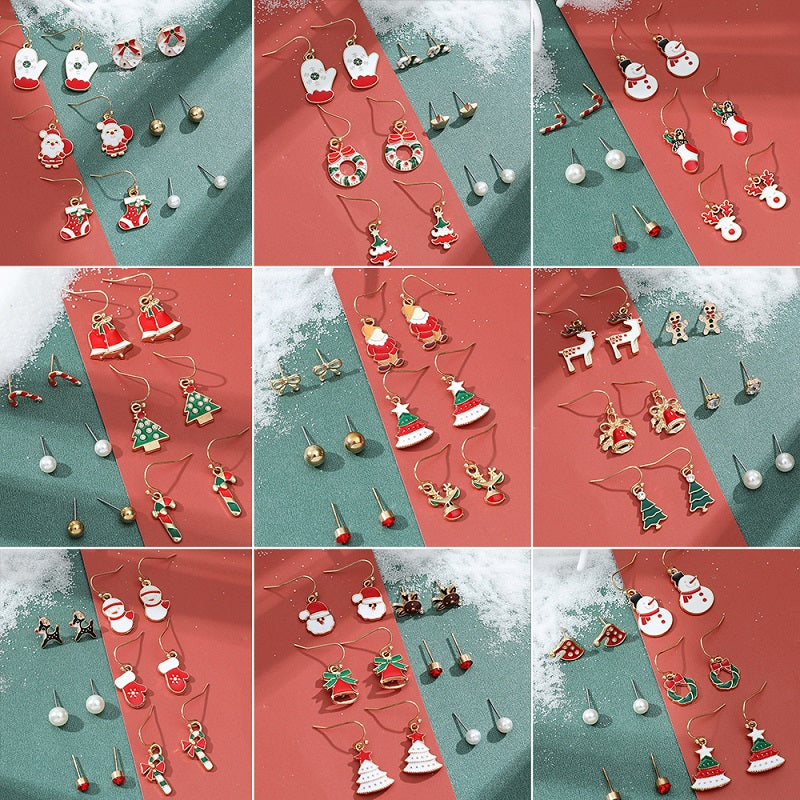 Christmas Stud Earrings Set