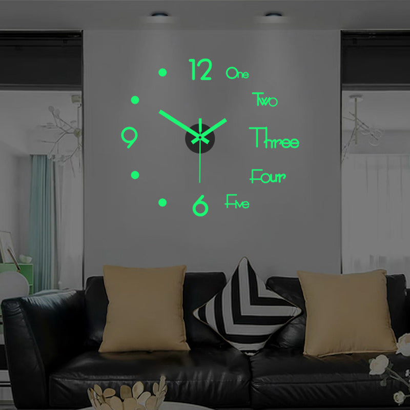 Luminous Wall Clock Wall Sticker