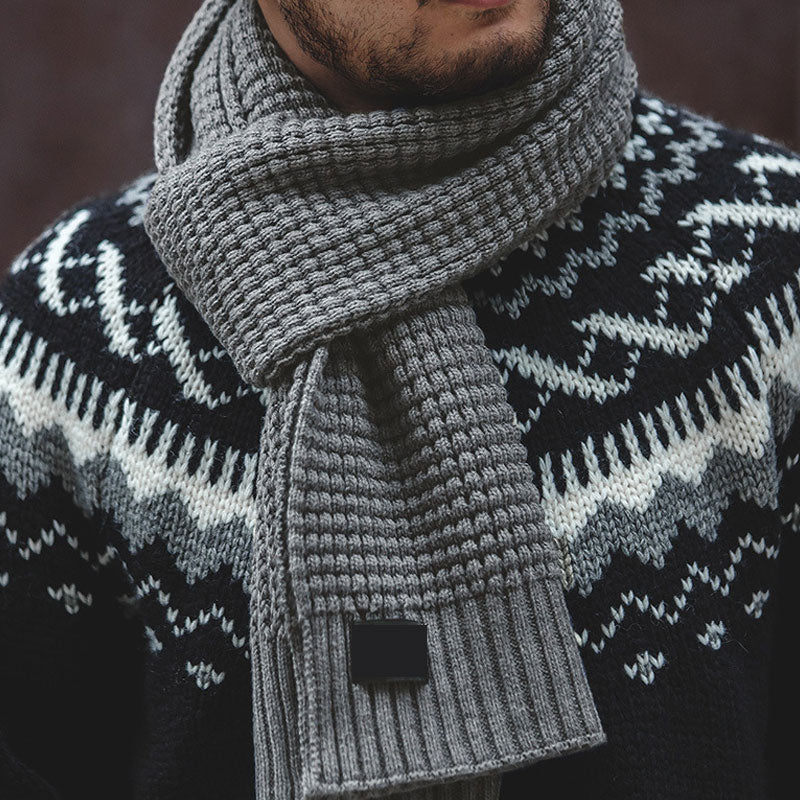 Men Striped Cotton Scarf