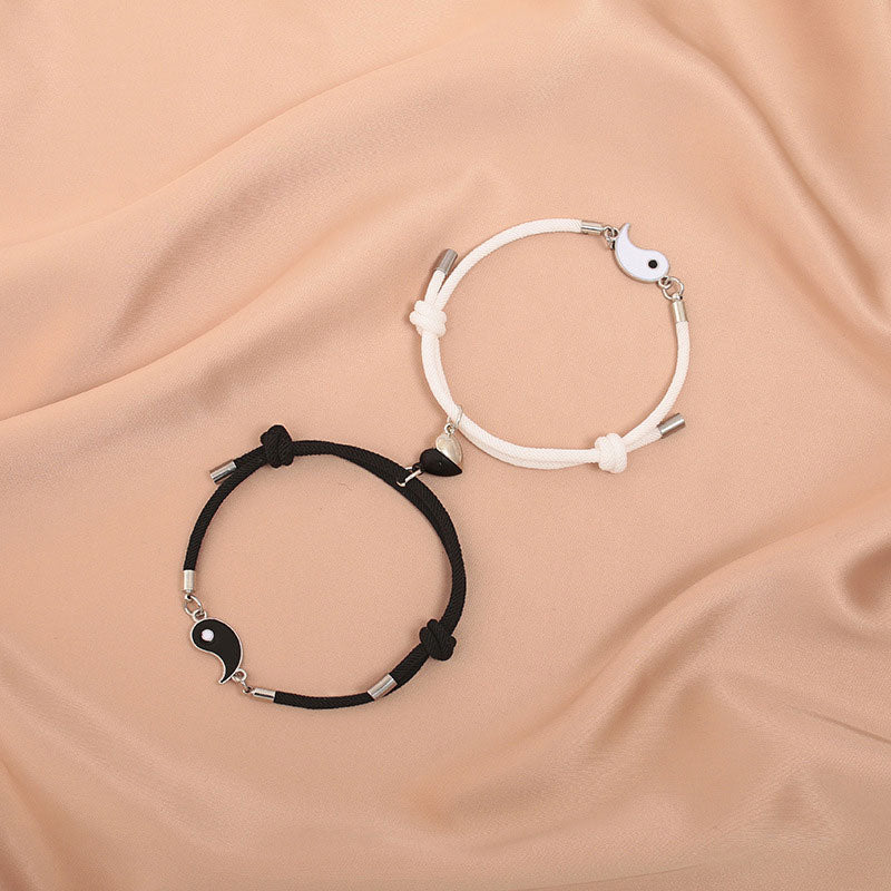 His and Hers Yin Yang Bracelet（2 Pcs）