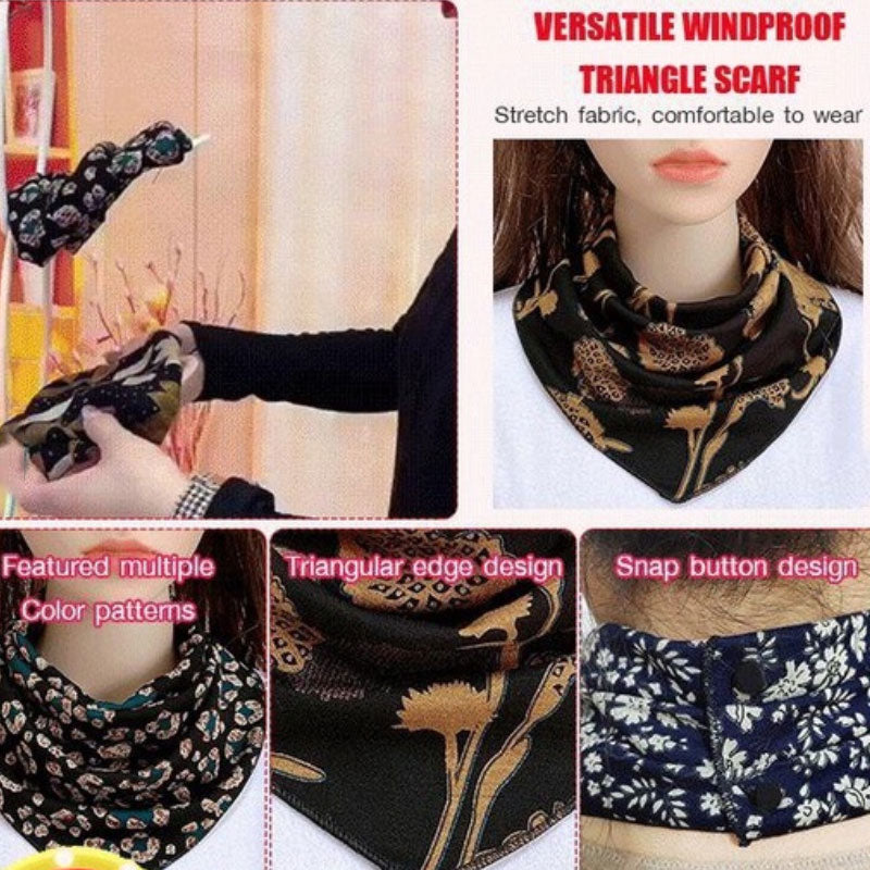 Women Versatile Neck Protection Windproof And Sun-proof Triangle Scarf