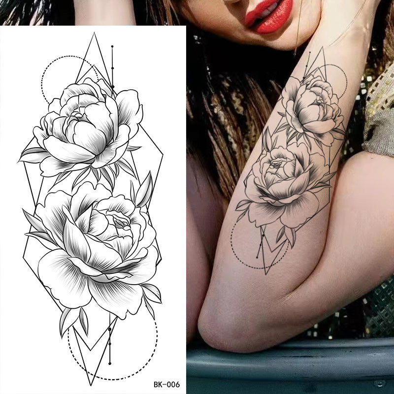 Sketch Flower Full Body Tattoo Sticker