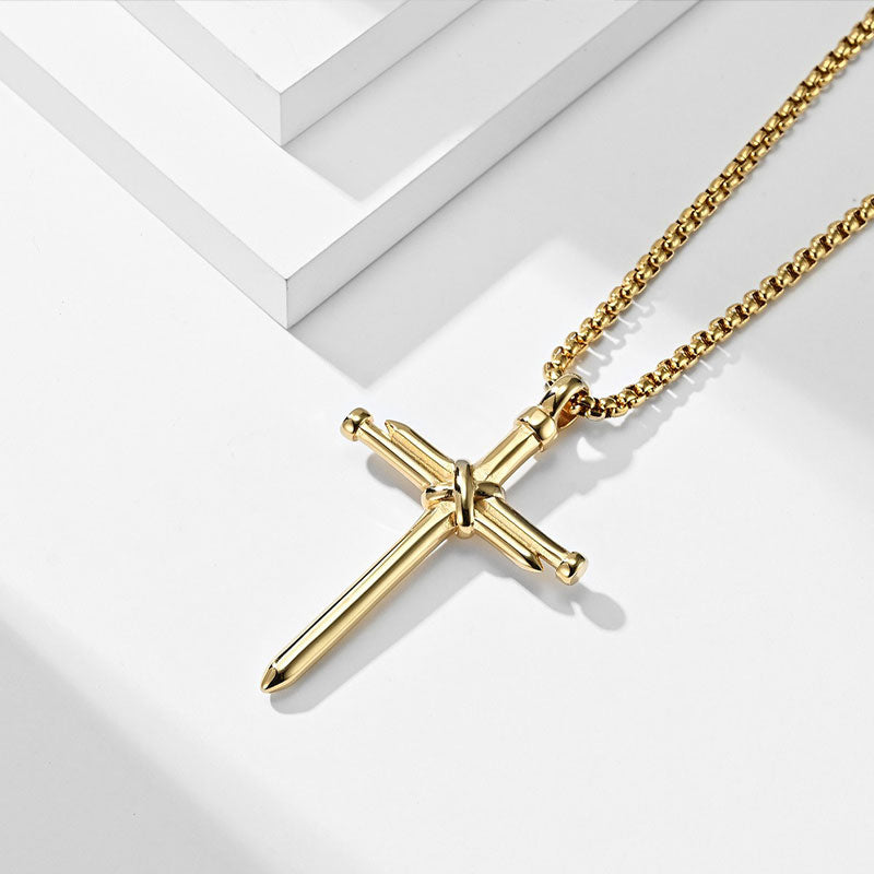 Nail Cross Necklace