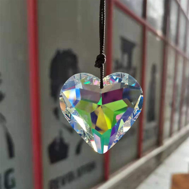 Crystal Heart Prism Pendant