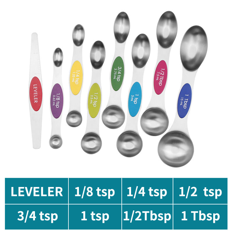 Magnetic Double-ended Measuring Spoon Set Of 8