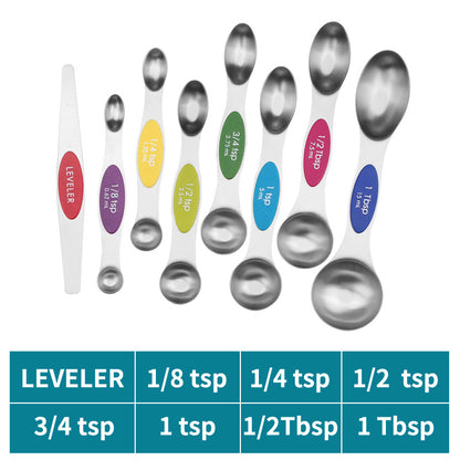 Magnetic Double-ended Measuring Spoon Set Of 8