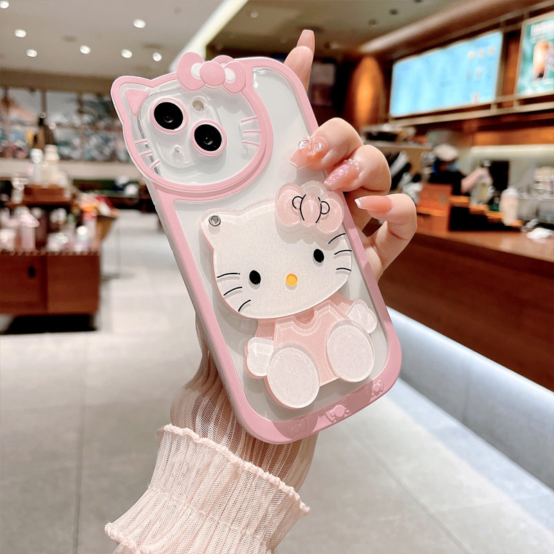 KT Cat Makeup Mirror Mobile Phone Case