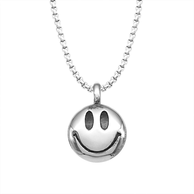 Folbom-Smiley Titanium Steel Necklace