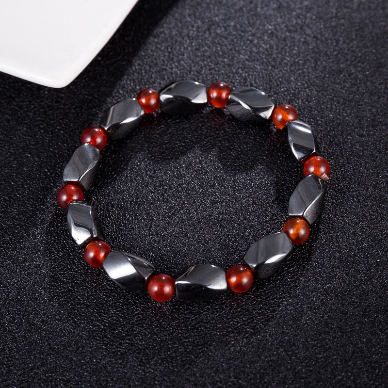 Magnetic Black Stone Ruby Bracelet