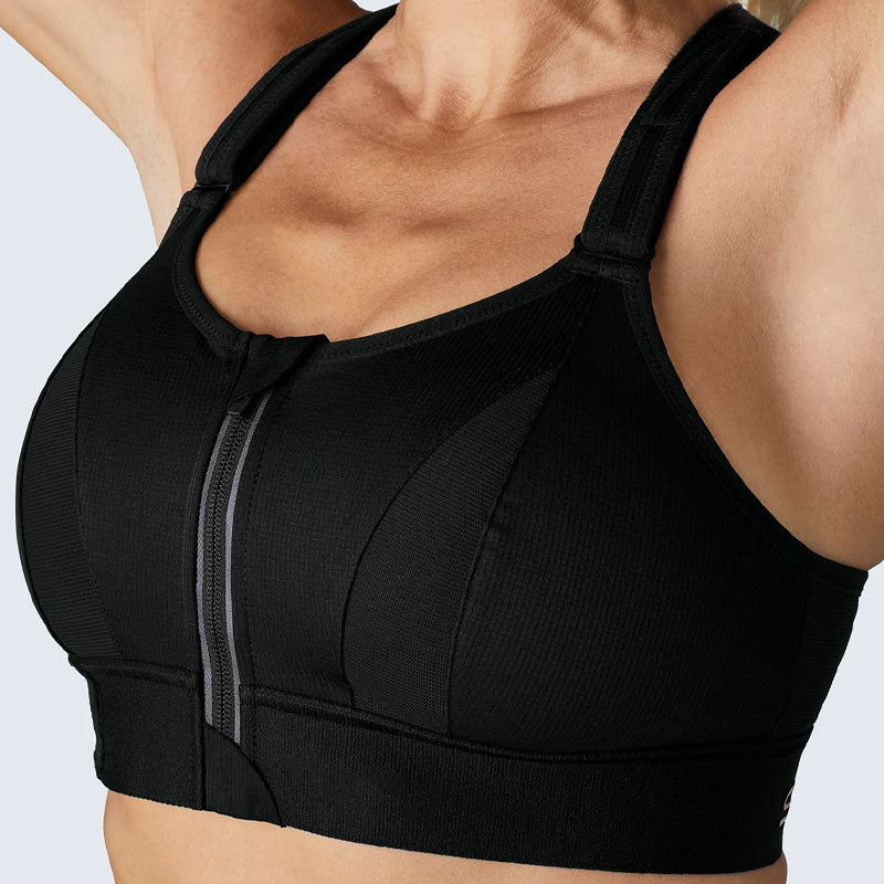 Plus Size Velcro Front Zip Sports Bra