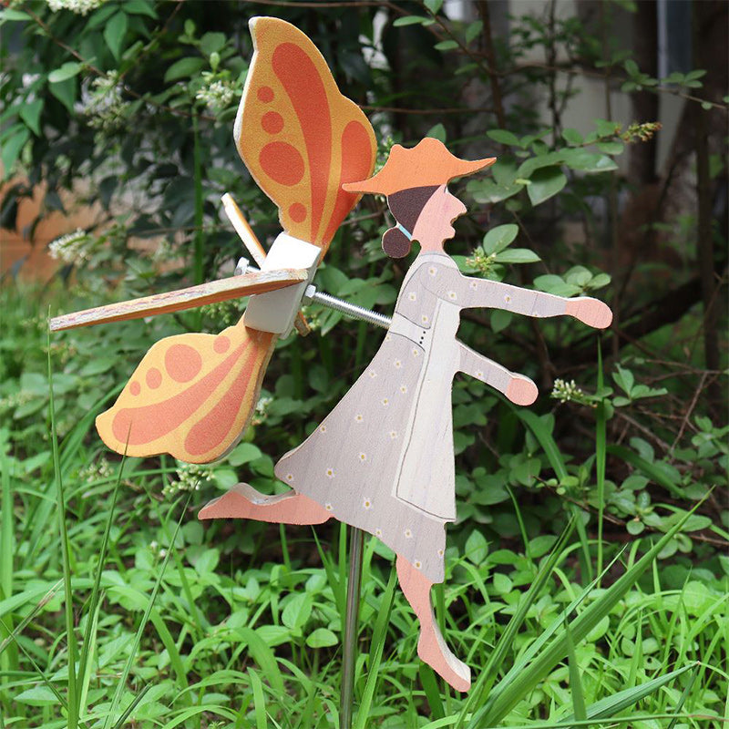 Miss Bee Garden Art Decor Whirligigs Wind Spinners