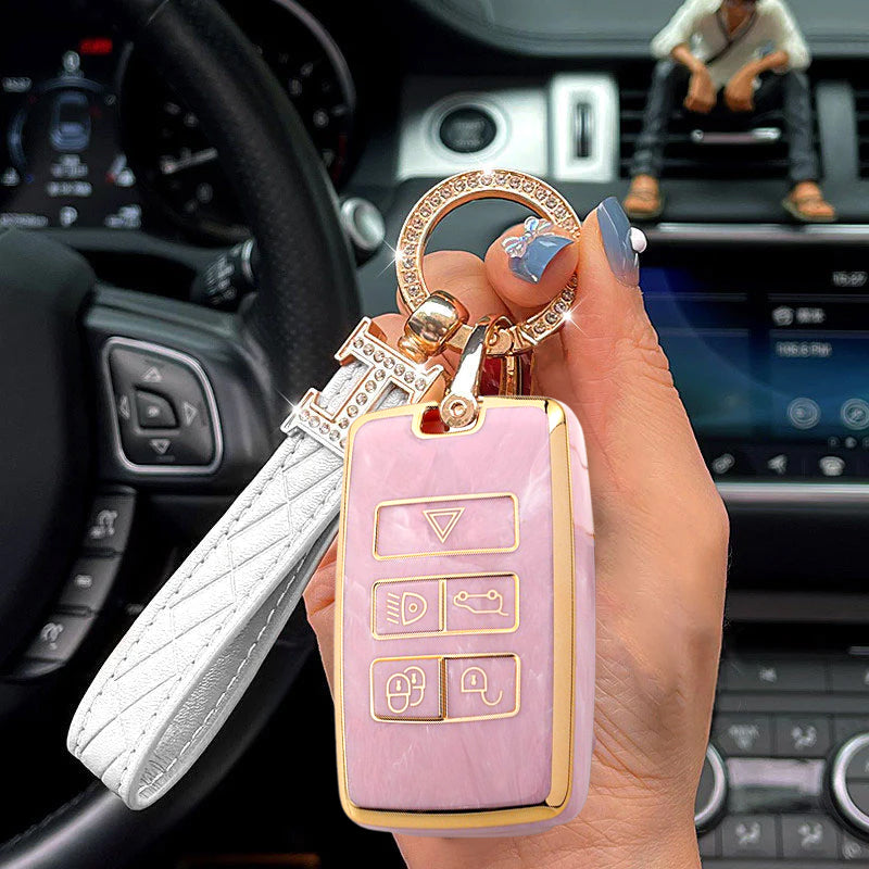 For Land rover-Car Rhinestone Keychain Key Case