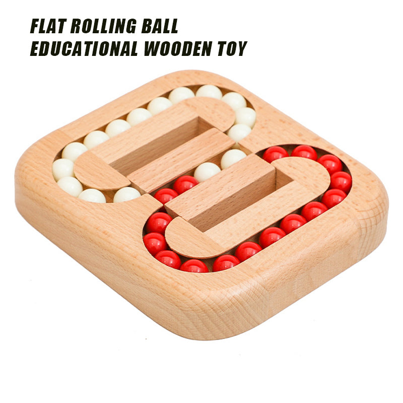 Flat Rolling Ball Educational Wooden Toy