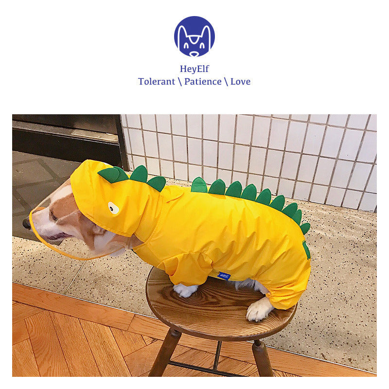 Pet Dog Rainproof Dinosaur Boxer Coat