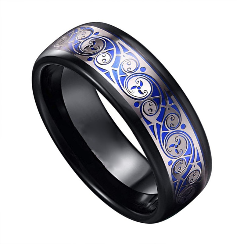 Folbom - Black Inlaid Blue Base Ring