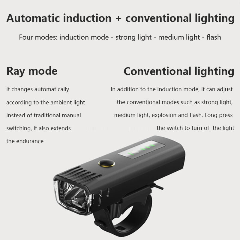 🚲USB Rechargeable Automatic Sensor Bicycle Headlight