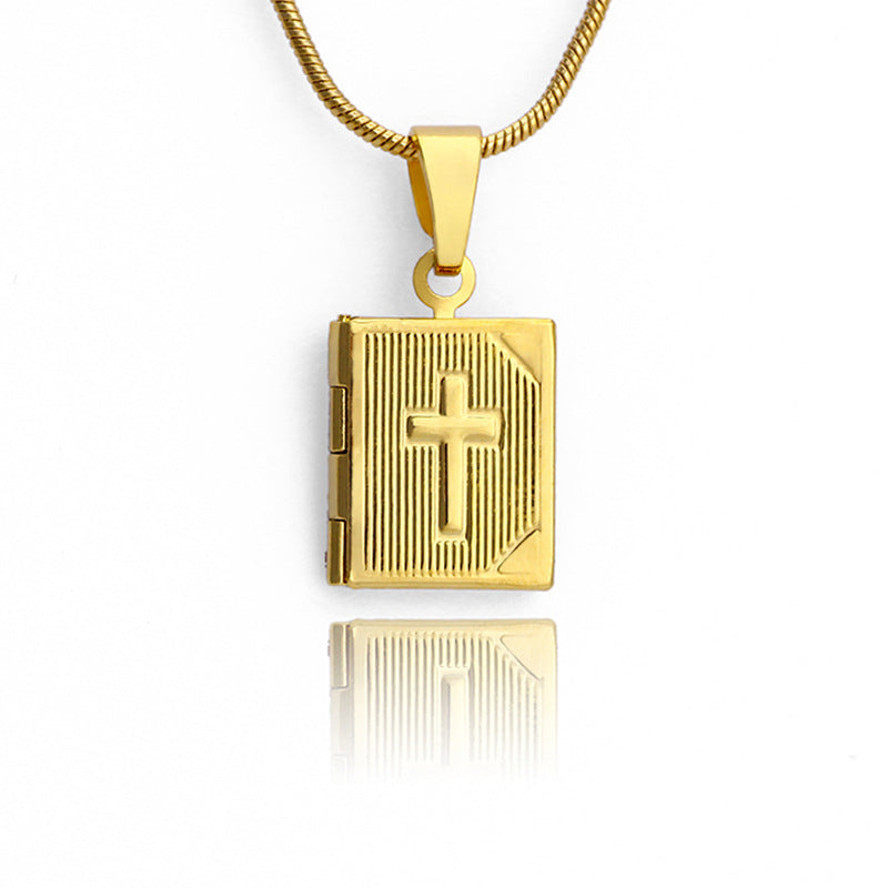 Cross Photo Box Necklace