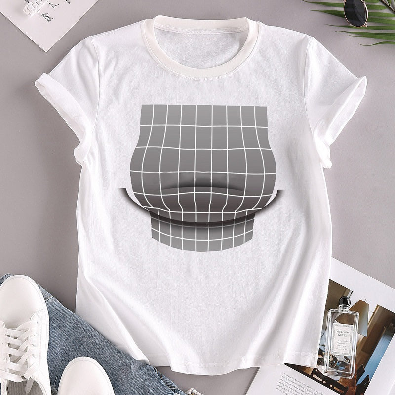 Illusion line T-shirt