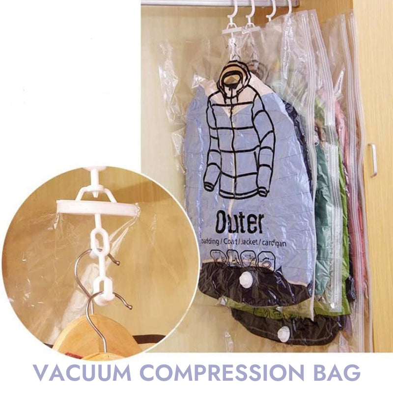 Side Pull Hanging Garment Vacuum Compression Bag