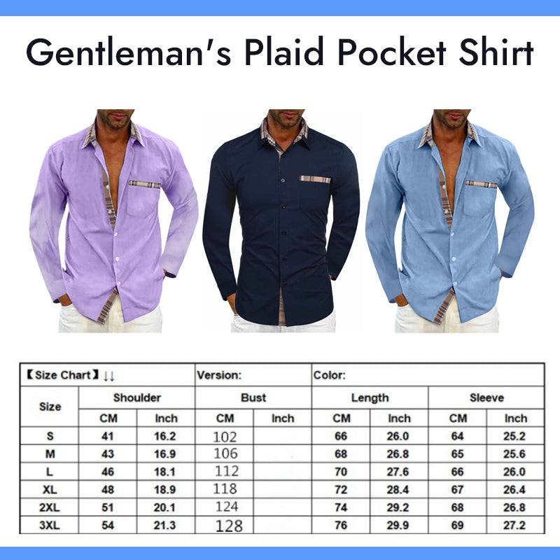 Gentleman's Plaid Pocket Shirt