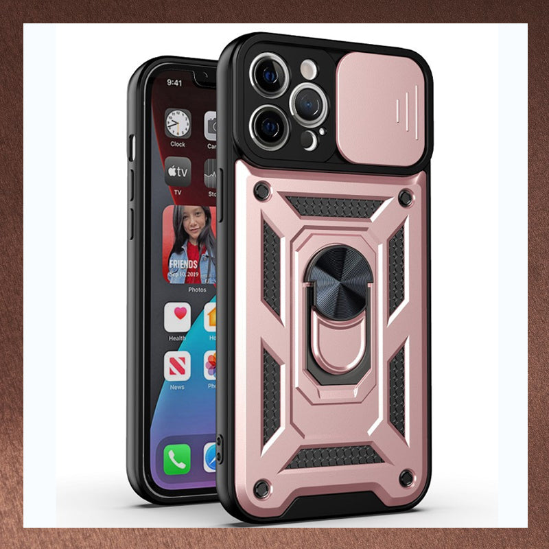 New Push Window Ring Bracket Mobile Phone Case