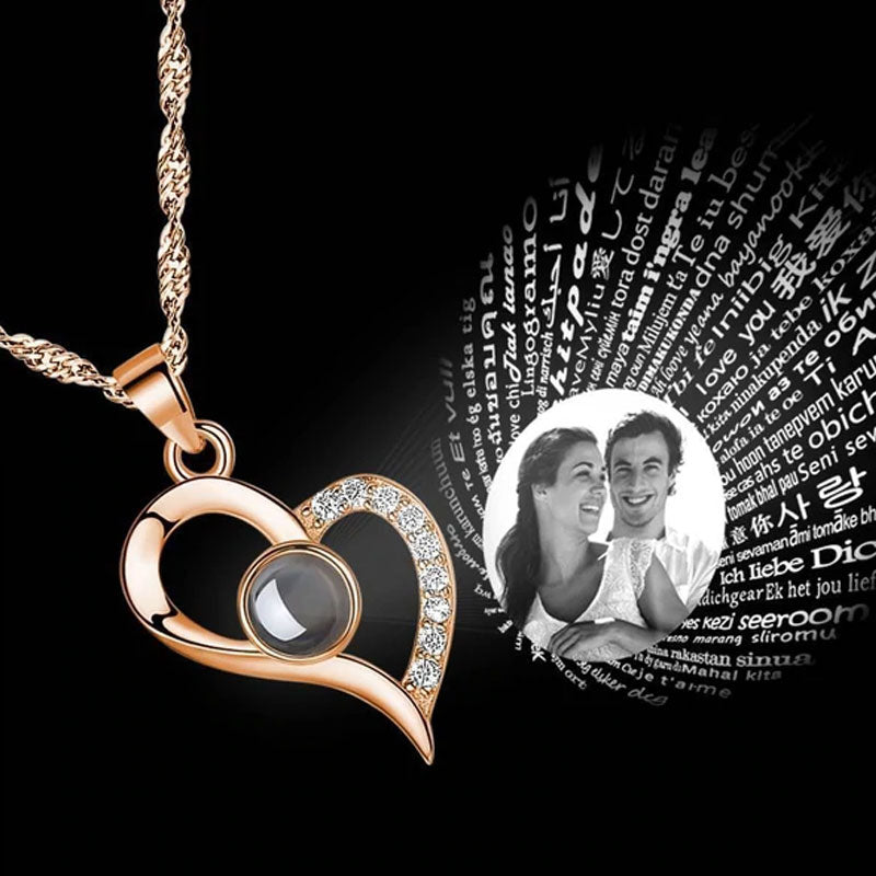 100 Languages Said I Love You Projection Necklace