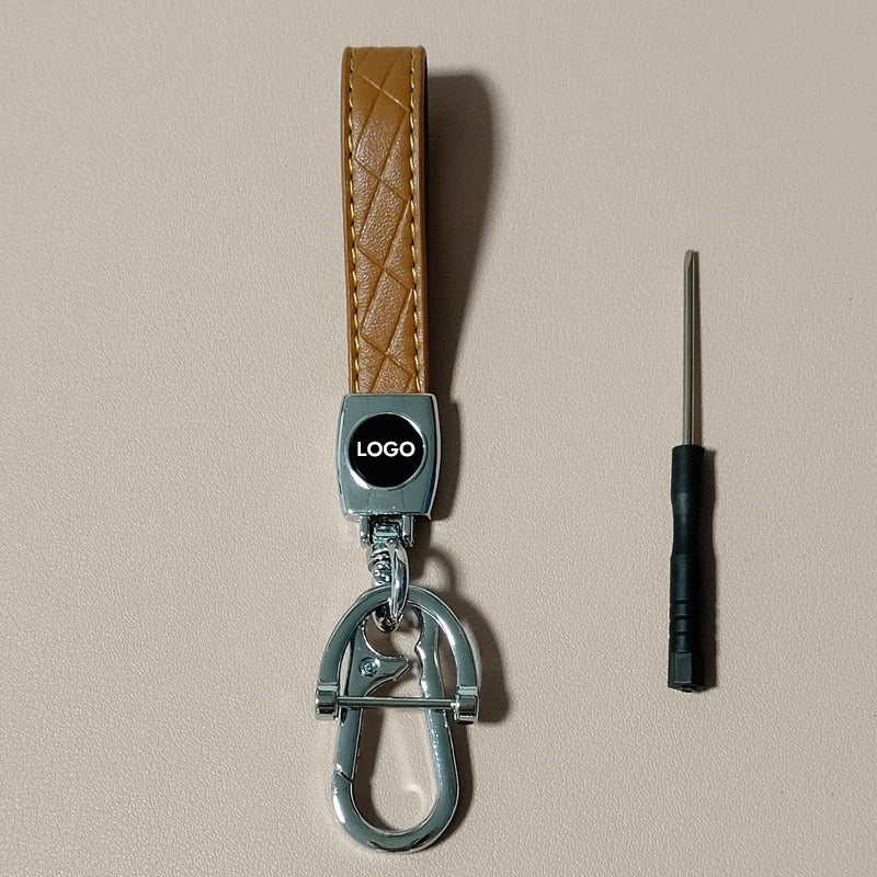 Square Leather Key Chain