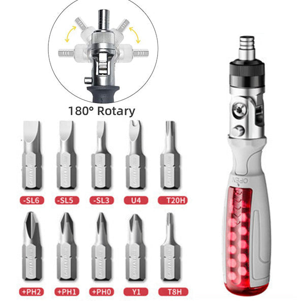 🔥HOT SALE 🔥10 in 1 Multi-Angle Ratchet Screwdriver