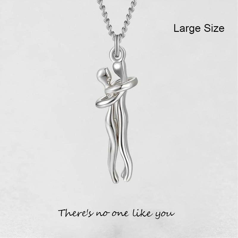 Men And Woman Embrace Clavicle Chain Necklace