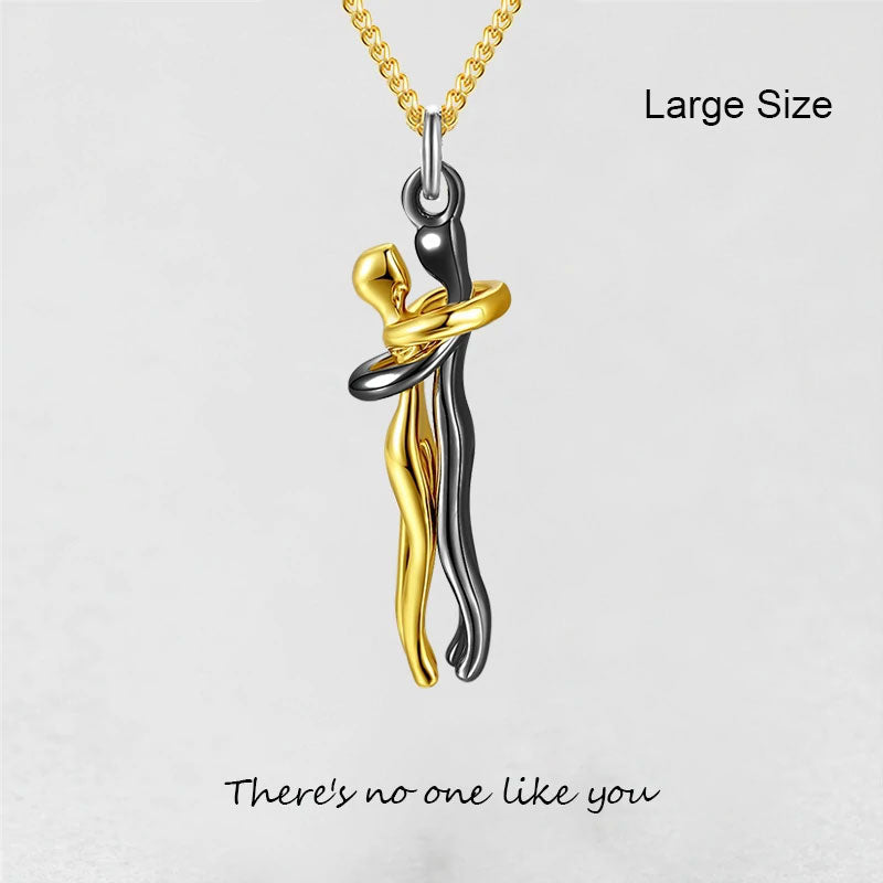 Men And Woman Embrace Clavicle Chain Necklace