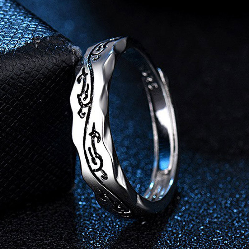 Folbom-Retro Thai Silver Trendy Men's Personalized Ring