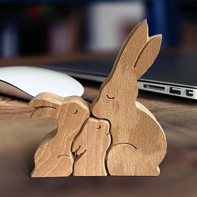 Hand-carved Wooden Animal Decor