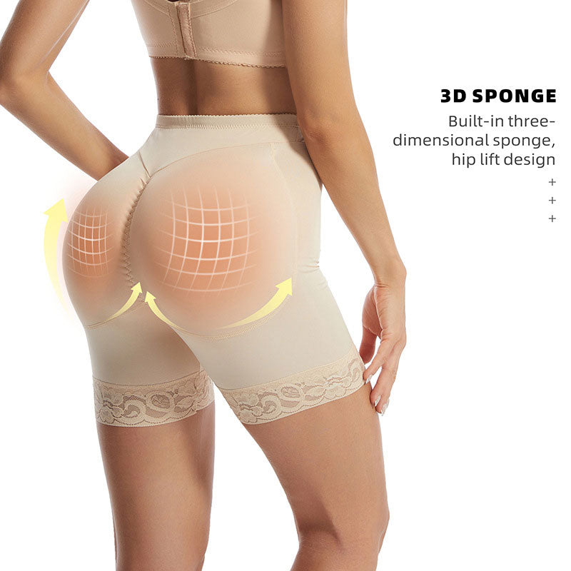 High-Waisted Sponge Pad Hip Lift Pants