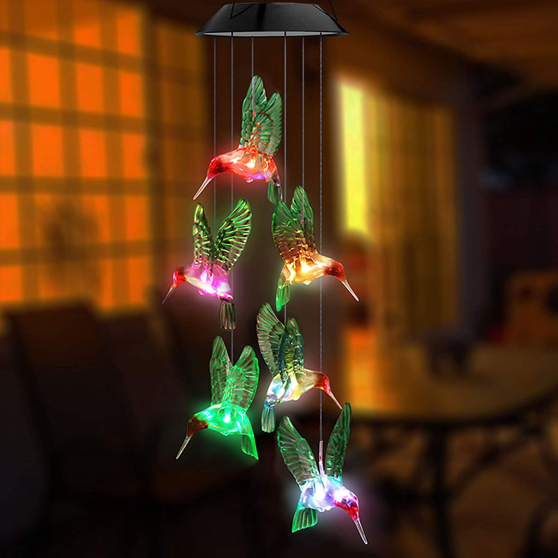 Solar Hummingbird Wind Chimes