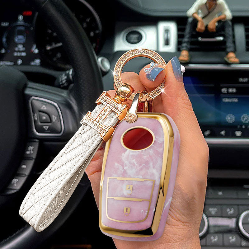 For Toyota-Car Rhinestone Keychain Key Case