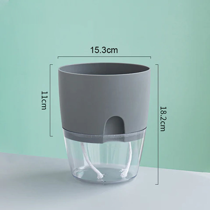 Self-priming Lazy Plastic Flowerpot