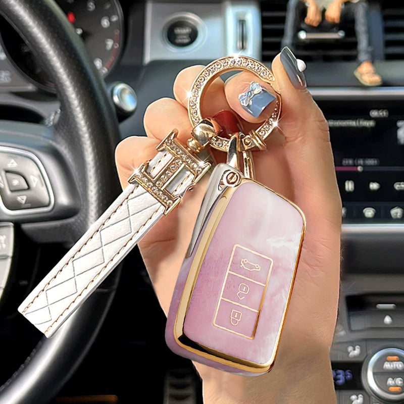 For Lexus-Car Rhinestone Keychain Key Case