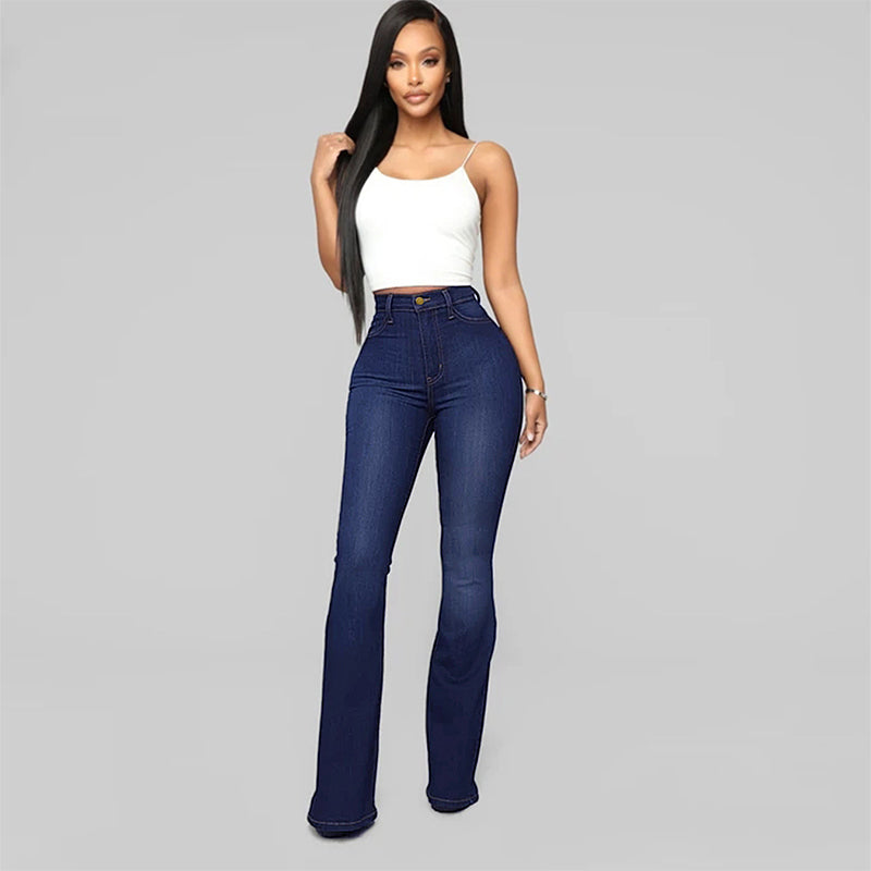 Classic High-rise Slim-fit Denim Trousers