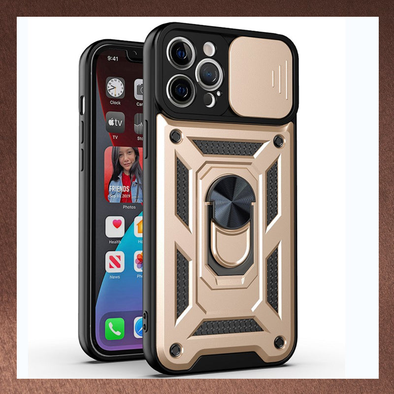 New Push Window Ring Bracket Mobile Phone Case