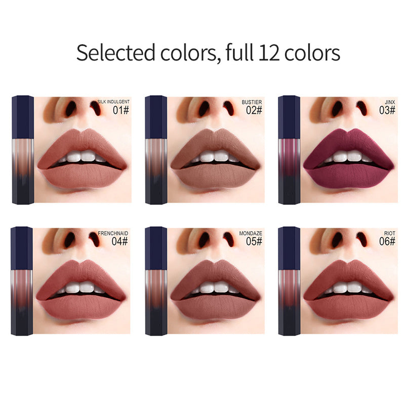 Lip Makeup Maroon 12 Colors Women Lipstick