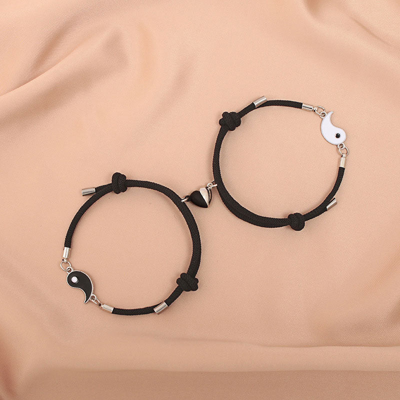 His and Hers Yin Yang Bracelet（2 Pcs）