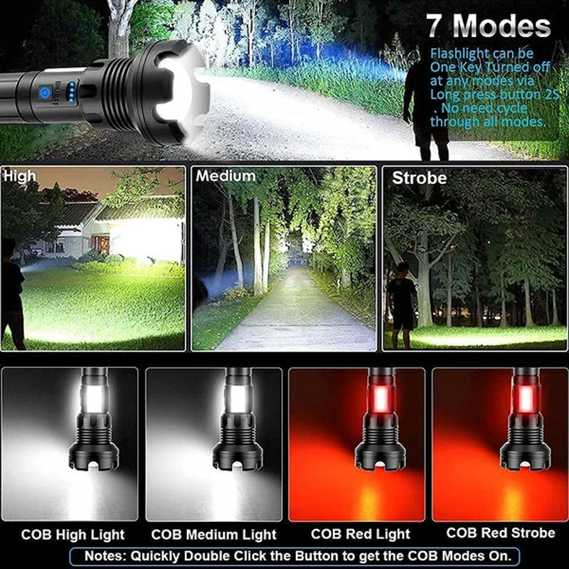 LED Rechargeable Tactical Laser Flashlight